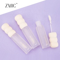 Leere Lipgloss-Tube, mattierte Flüssiglippenstift-Tube, Bubble-Schraubverschluss, individuelle transparente Lippenölflasche, Kunststoff-Lippenfarbenbehälter