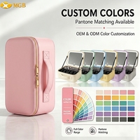 Trousse de Maquillage Portable Premium avec Fermeture Éclair, Miroir LED et Compartiment pour Pinceaux de Maquillage