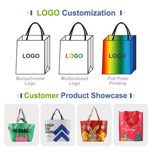 Normcore/ถุงผ้า PP แบบเรียบง่ายนำกลับมาใช้ใหม่ได้เป็นมิตรกับสิ่งแวดล้อมและกันน้ำถุงช้อปปิ้งอาหาร - Product Image 4