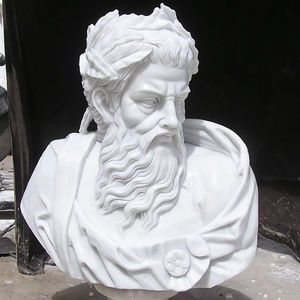 Buste de Newton grandeur nature en pierre sculptée à la main, statue antique personnalisée de l'usine <span class=keywords><strong>Norton</strong></span>, buste de célébrité sculpté à la main, utilisation en extérieur, jardin, maison, marbre - Product Image 2