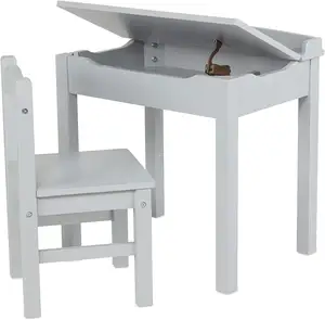 Wooden Top Desk Chair White Children's study desks and chairs, toys, bedroom furniture, living room