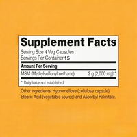 Cápsulas de Metilsulfonilmetano (MSM) de 1000 mg, Precio de Fábrica al por Mayor, Marca Privada OEM ODM, Suplemento Dietético que Favorece la Salud de las Articulaciones