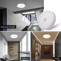 Plafonnier à LED Encastré ON Off Automatique pour Panneau LED Luminaire Monté pour Escalier Toilette Placard PIR Détecteur de Mouvement Plafonniers