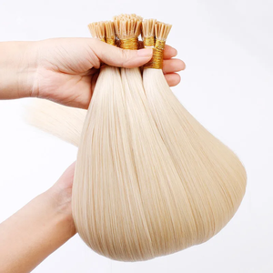 Extension per Capelli Vergini Cinesi Allineati alla Cuticola, Lisci Setosi 12A, Morbidi, Colore Chiaro, Extension con Cheratina a Punta I - Product Image 2