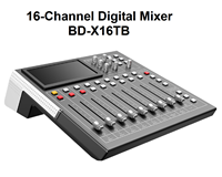 Console de mixage numérique 16 canaux avec enregistrement USB et suppresseur de rétroaction pour système audio d'hôtel, d'école et de conférence