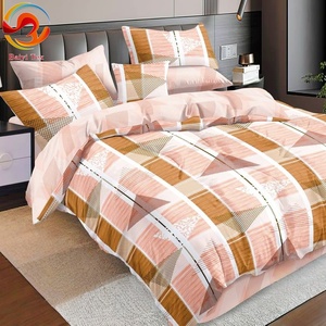 Parure de <span class=keywords><strong>lit</strong></span> 4 pièces Jimmy, draps king size, ensemble de literie pour <span class=keywords><strong>lit</strong></span> 3 <span class=keywords><strong>places</strong></span> avec taies d'oreiller - Product Image 1