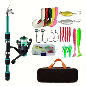 <span class=keywords><strong>NARON</strong></span> - Juego de Cañas de Pescar Todo en Uno de 1.8M, Incluye Señuelos Coloridos, Anzuelos y Estuche de Transporte para un Almacenamiento sin Preocupaciones - Product Image 2