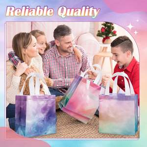 制造商工厂批发环保可重复使用PP无纺布手提袋定制徽标精美图案印刷中号购物袋 - Product Image 3