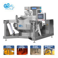 Équipement de transformation alimentaire commercial de grande capacité en acier inoxydable 304, mélangeur automatique inclinable pour la cuisson de la sauce caramel