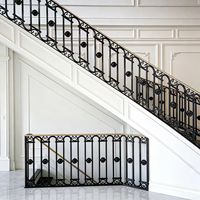 Panneaux de clôture d'escalier modernes en fer forgé, revêtement poudré personnalisé, antirouille, vente en gros Chine
