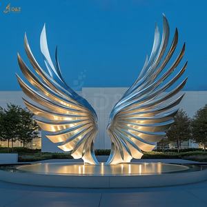 Escultura de Alas de Ángel Abstractas de Metal Moderno, Decoración de Paisaje Exterior para Hoteles, Personalizada - Product Image 2