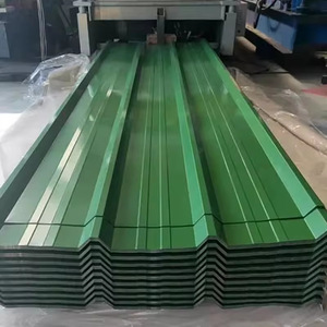แผ่นหลังคาเหล็กลูกฟูกเคลือบสีเขียวสำหรับงานมุงหลังคา - Product Image 1