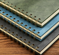 Cuaderno Espiral A5 de Cuero PU Suave con Banda Elástica, 100 Páginas, Diario con Páginas Rayadas, para Oficina, Escuela, Escritura, Regalo, Bloc de Notas