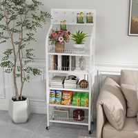 Offre Spéciale divers styles étagère à collations en métal à 5 niveaux présentoir à collations, présentoirs de vente au détail avec crochets et roues