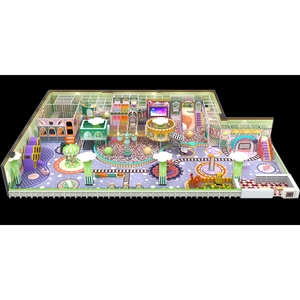 CYPLAY Série Candy Style : Aire de jeux intérieure pour enfants, fabricant de jeux de terrain de jeu souple, centre d'amusement avec toboggan à vendre - Product Image 1