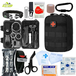 Trousse de premiers soins tactique portable pour situations d'urgence en plein air, 49 en 1, équipement de <span class=keywords><strong>camping</strong></span>, kit de survie - Product Image 1