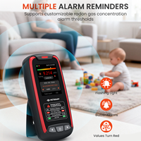Détecteur de radon numérique pour sous-sol, moniteur de gaz radon haute précision avec alarme, dispositif domestique de prévention du cancer pulmonaire