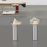 Fraise CNC à 2 cannelures en carbure monobloc avec revêtement TiN, à coupe ascendante pour la sculpture sur bois