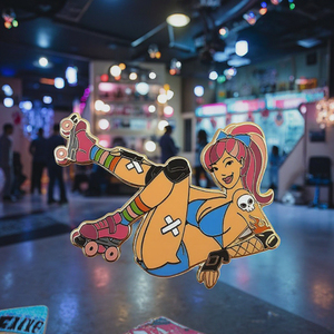 Nouvelle Offre Spéciale : Épingles, Badges et Broches Personnalisables en Émail Plaqué Or pour Filles de Roller Derby – Vente en Gros - Product Image 1