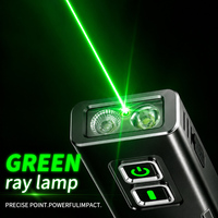 Lampe torche USB rechargeable portable EDC 1000LM RGB IPX4 étanche en acier inoxydable avec aimant, LED blanche, rayon UV vert longue portée