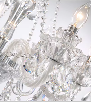 Lustres en cristal de luxe Lampes suspendues en verre modernes Éclairage de plafond de salon Lustre suspendu