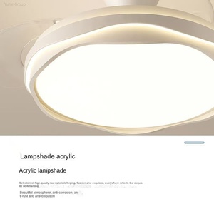 Ventilateur de plafond LED moderne et simple, invisible, avec télécommande, lampe de protection des yeux en aluminium pour salon - Product Image 3
