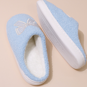 Pantuflas Planas Populares para Mujer con Suela de TPR y Parte Superior de Felpa, Calidad Garantizada, Punta Cerrada, Peludas, para la Temporada de Otoño - Product Image 3