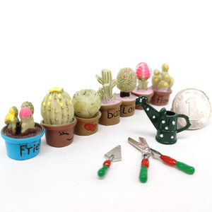 Adornos para Plantas xim [7 Macetas con Asas Verdes, Juego de Herramientas y Regaderas] Modelo Tridimensional de Simulación - Product Image 3