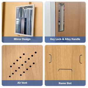 บ้านห้องนอนสำนักงานเฟอร์นิเจอร์ผ้าที่เก็บกุญแจตู้เหล็กตู้โลหะหนึ่งประตูตู้เสื้อผ้าพร้อมกระจก - Product Image 6