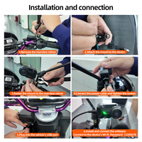 Caméra embarquée JMC IP67 étanche avec WIFI, enregistrement simultané, alimentation USB 5V, mini caméra de moto 2K