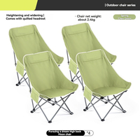 Chaise de camping, de randonnée et de pêche portable, pliable, à dossier haut, avec cadre en acier carbone léger et ergonomique