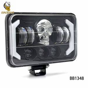 Phare de <span class=keywords><strong>moto</strong></span> 5 pouces RGB en plastique et métal 12V pour <span class=keywords><strong>Harley</strong></span> <span class=keywords><strong>Davidson</strong></span>, bicolore blanc-jaune, pièces de décoration de <span class=keywords><strong>moto</strong></span>, accessoires de voiture - Product Image 3