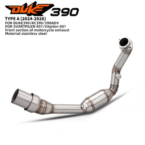 Sistema de <span class=keywords><strong>Escape</strong></span> para Motocicleta <span class=keywords><strong>DUKE</strong></span> <span class=keywords><strong>390</strong></span> RC390 390ADV 2024-2026, Tubo Delantero de Acero Inoxidable - Product Image 1