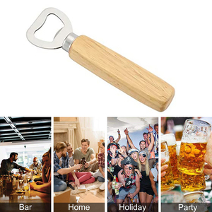 ที่เปิดเบียร์ด้ามจับทำจากไม้ทำจากสเตนเลสอุปกรณ์สำหรับห้องครัวที่สร้างสรรค์แฟชั่นเป็นมิตรต่อสิ่งแวดล้อม - Product Image 5