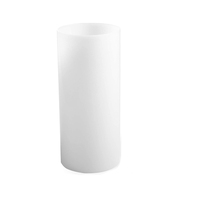 Abat-jour cylindrique en verre soufflé à la main, blanc opale, tube en verre givré blanc laiteux, couvercle d'éclairage, abat-jour de remplacement