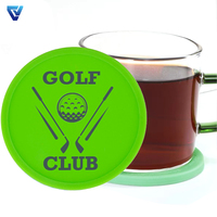 Dessous de verre en caoutchouc Pvc souple au design personnalisé Tapis antidérapant pour tasses à thé Cadeaux pour membres de clubs de football Sous-verres promotionnels en silicone bon marché