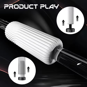 Hot Selling Masturbation Cup Hands-Free Male Toy Skin-Friendly Material Easy Clean <b>Vibration</b> Function Customizable Color for - Product Image 4