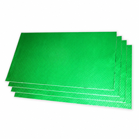 Tapis insonorisant pour voiture vert en caoutchouc butyle et feuille d'aluminium anti-vibration et anti-bruit