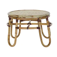 Table auxiliaire en rotin et bambou 60x60x42 Naturel