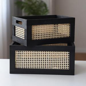 Paniers de rangement rectangulaires en copeaux de bois à bas prix Nouvelle arrivée - Product Image 3