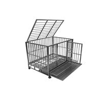 Cage pour grands chiens, oiseaux et perroquets, 48/36/42 pouces, robuste, en acier inoxydable et bois, indestructible, anti-évasion, verrouillable, vente en gros
