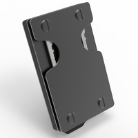 Portefeuille d'affaires en aluminium CardHoda Customrfid Fashion Credit Card, blocage RFID, antivol, multifonction, sans fermeture, porte-clés 6
