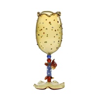 Schattig driedimensionaal teckelvormig glazen wijnglas, handgeblazen gepersonaliseerd cadeau-glas, voor koude dranken en fruitsappen.
