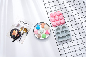 Moule à gâteau en silicone antiadhésif à 8 cavités, motif fruits, de qualité alimentaire, réutilisable, mignon, magnétique, pour chocolat, bonbons et glaçons DIY - Product Image 5