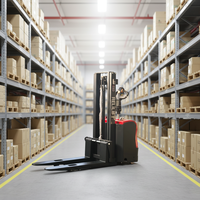 Carrello Elevatore Elettrico Completo da 1500kg con Batteria agli Ioni di Litio 48V, Traslatore Laterale Idraulico, Ricarica Rapida per Magazzini Logistici RELILIFT
