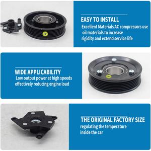 Poulie d'embrayage de compresseur de climatisation de voiture 12V 6PK 114mm haute pression, étanche à l'huile et résistante aux hautes températures pour VW GOLF 7 - Product Image 2