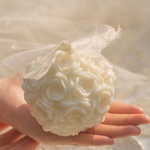 Rose Hydrangea Scented <b>Candle</b>, White Lily Tulip Floral <b>Candle</b>, Wedding Favor Birthday Gift Home Fragrance Decor - Product Image 1