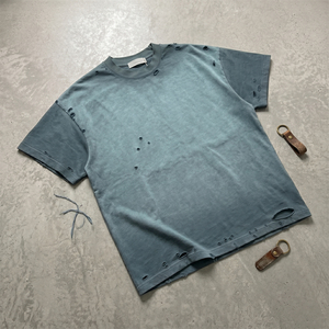 TOPSHOW Manufacturers for Customs <strong>Clothes</strong> <strong>Mens</strong> Ripped Vintage Acid Wash Tee t Shirt Boxy Distressed Oversized Cropped T-shirt - Product Image 4