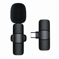 K9 Wireless Lavalier microfono Plug Play Auto-Sync Cordless risvolto Mic per IPhone registrazione Android, streaming Live, intervista