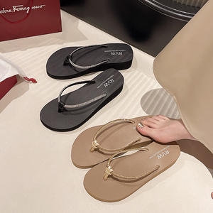 Nouvelles sandales compensées antidérapantes pour femme, style 2026, à semelle épaisse, avec strass, pour la plage et les activités estivales en extérieur - Product Image 1